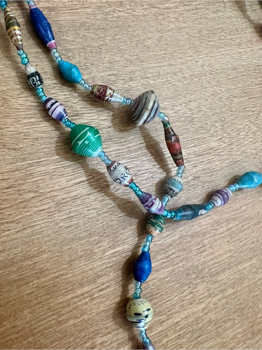 Hand Crafted Multicolor Beaded Necklace with Turtle Pendant - Picture 3 of 5